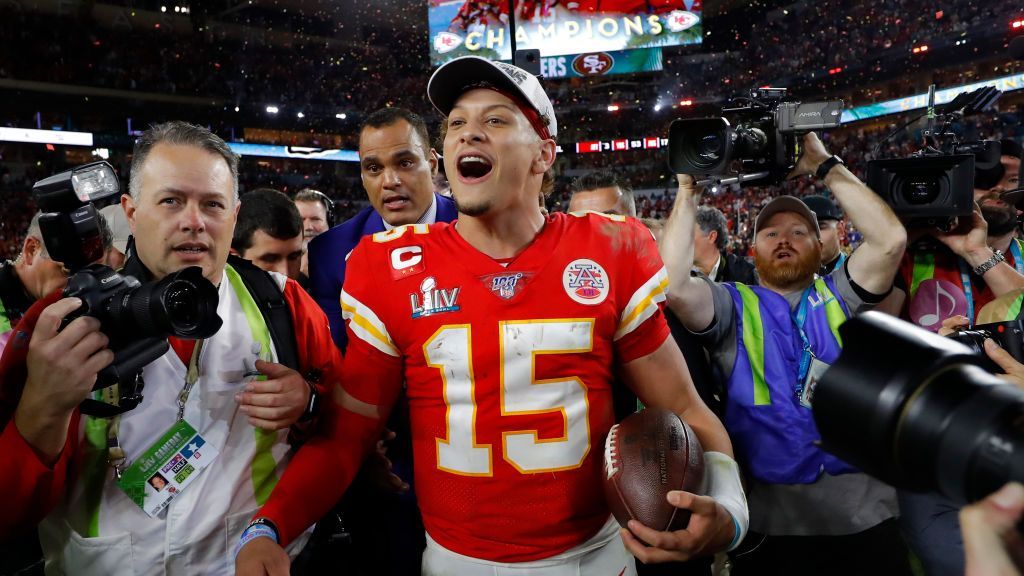 Patrick Mahomes in his Kansas City Chiefs ujersey
