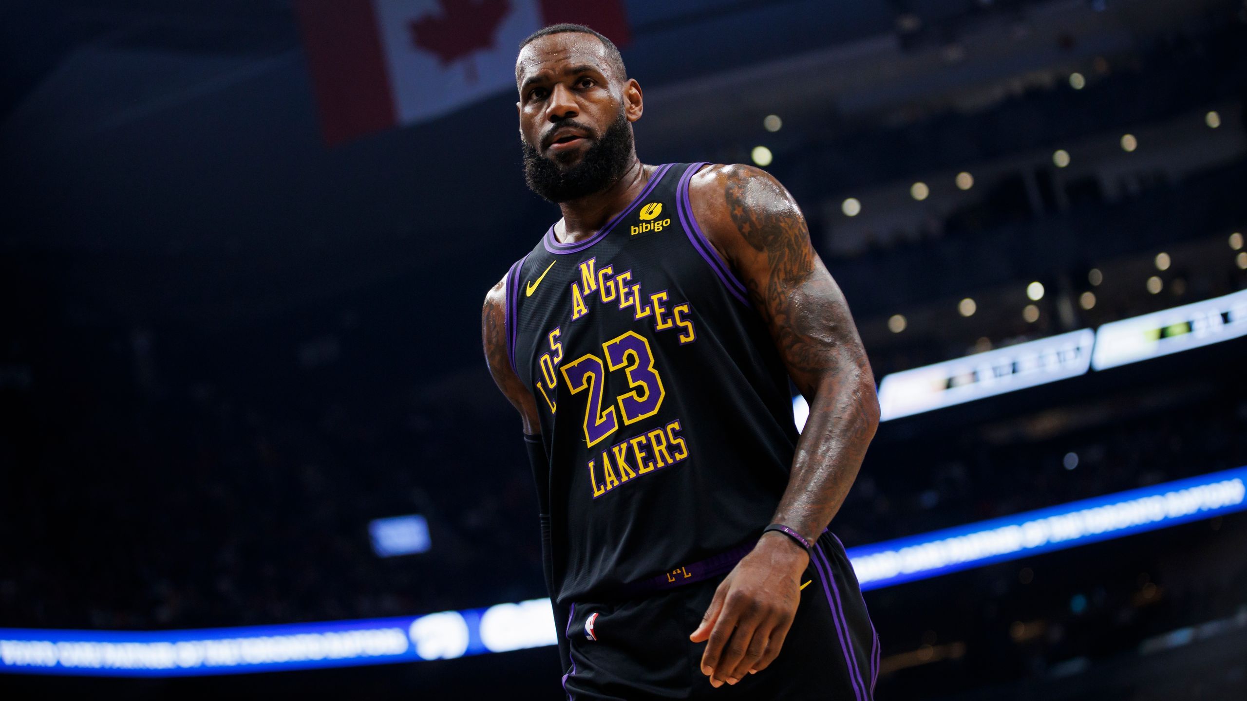 LeBron James in his Los Angeles Lakers ujersey